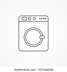 Washing machine vector icon sign symbol