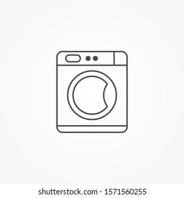 Washing machine vector icon sign symbol