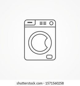 Washing machine vector icon sign symbol