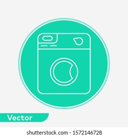 Washing machine vector icon sign symbol