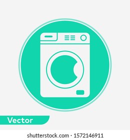Washing machine vector icon sign symbol