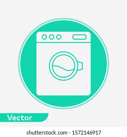 Washing machine vector icon sign symbol