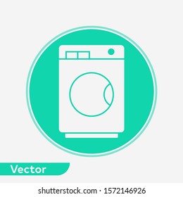 Washing machine vector icon sign symbol