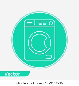 Washing machine vector icon sign symbol