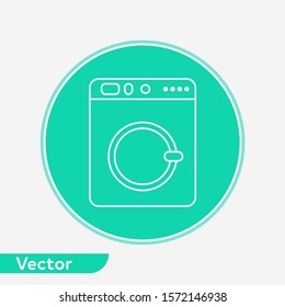 Washing machine vector icon sign symbol