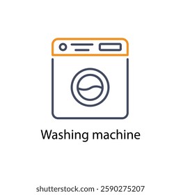 Washing machine vector icon stock illustration