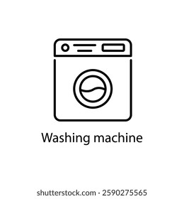 Washing machine vector icon stock illustration