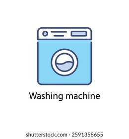 Washing machine vector icon stock illustration