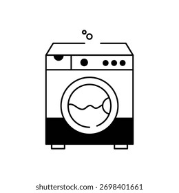 Icono de Vector de lavadora ilustración de stock