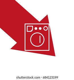 Washing machine vector illustration