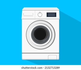Washing machine. Vector illustration in flat style.