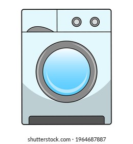 washing machine vector illustration,
isolated on white background.top view