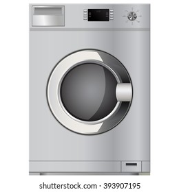 Washing machine. Vector illustration isolated on white background