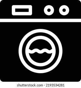 washing machine Vector illustration on a transparent background.Premium quality symbols.Glyphs vector icon for concept and graphic design.