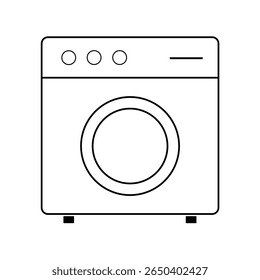 Washing Machine Vector illustration Single Icon