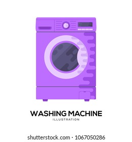washing machine vector illustration symbol object. Flat icon style concept design