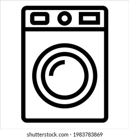 washing machine vector logo illustration template design