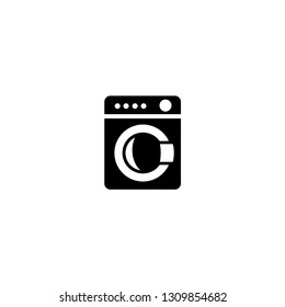 washing machine vector on white background