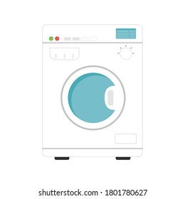 Vector de lavadora. Lavadora sobre fondo blanco.