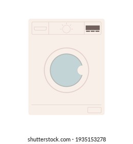 Washing machine vector. Washing machine on white background.