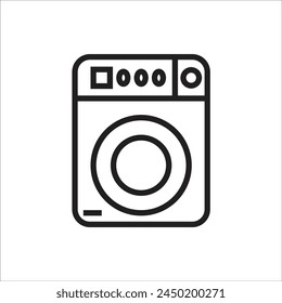 washing machine vetor icon line template