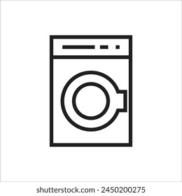 washing machine vetor icon line template