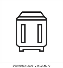 washing machine vetor icon line template