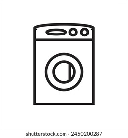 washing machine vetor icon line template