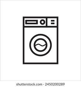 washing machine vetor icon line template