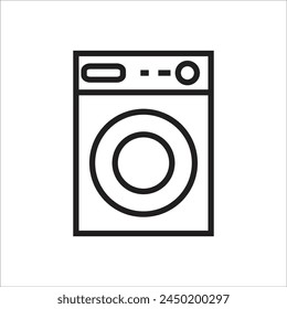 washing machine vetor icon line template