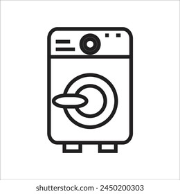 washing machine vetor icon line template