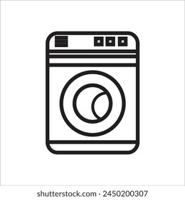 washing machine vetor icon line template