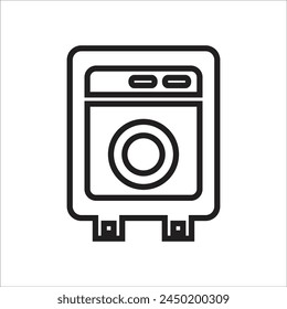 washing machine vetor icon line template