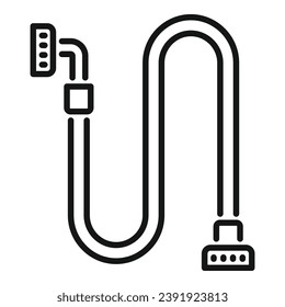Washing machine water pipe icon outline vector. Service fix. Tube worker