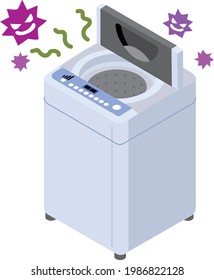 Washing machine where mold and germs are growing