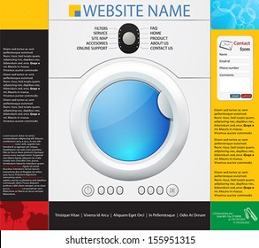 Washing machines web site design template