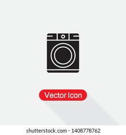 Washing Mashine Icon Vector Illustration Eps10