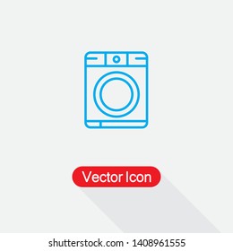 Washing Mashine Icon Vector Illustration Eps10