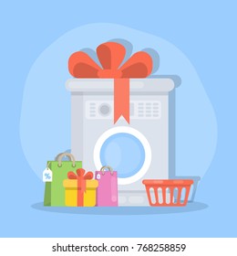 Washing mchine gift and present boxes for holiday.