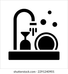 Washing plate icon. Trendy flat vector Washing plate icon from Cleaning collection, vector illustration on white background