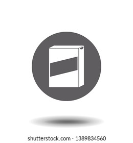 Washing powder box vector icon on the white background