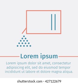 Washing powder box vector line icon