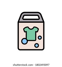 Washing powder detergent icon. Simple color with outline vector laundry element icon for ui and ux, website or mobile application