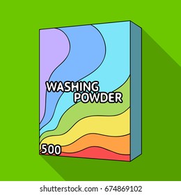 Washing powder. Dry cleaning single icon in flat style vector symbol stock illustration web.