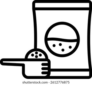 Washing Powder Icon Outline Vector Illustration