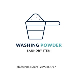 Washing Powder line Icon Set .Vector Illustration