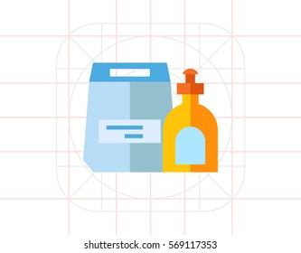 Washing Powder and Liquid Soap Icon