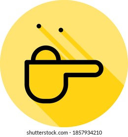 washing powder outline icon in long shadow style