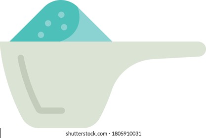 washing powder in spoon concept, fabric softner scoop vector icon design, Laundry and Dry Cleaning symbols on white background