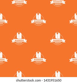 Washing service pattern vector orange for any web design best